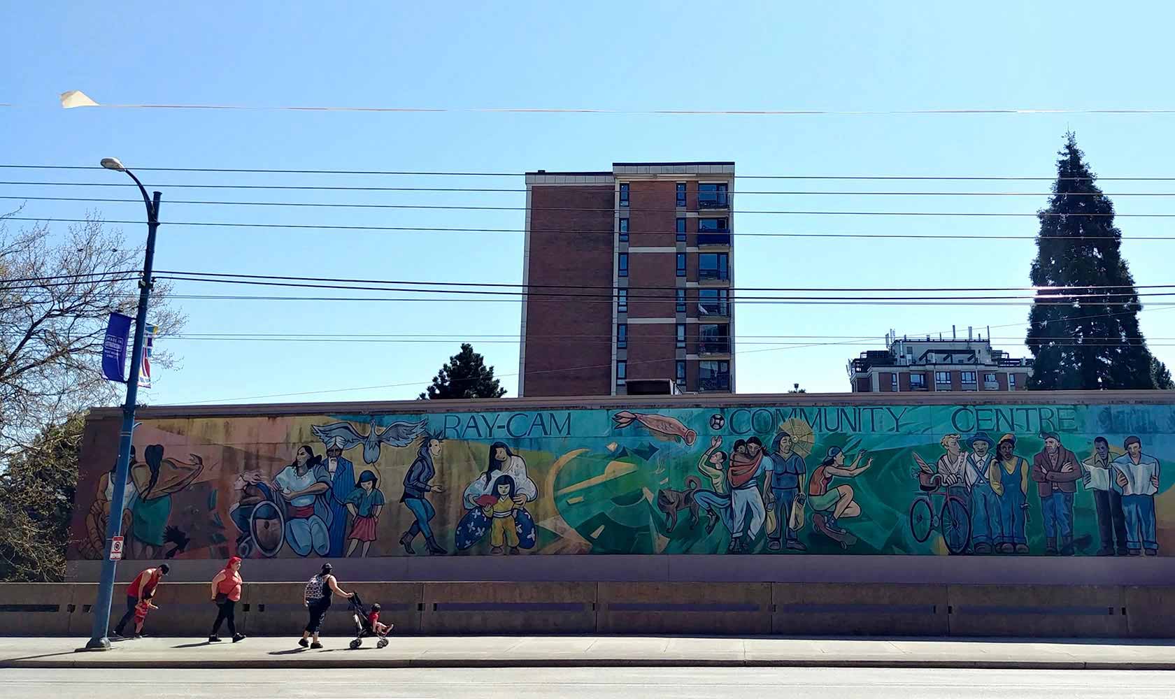 View of a mural in Vancouver's Downtown Eastside